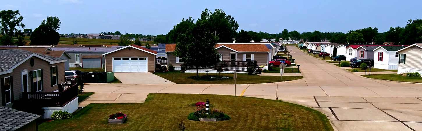 The Hames Homes property shot from an aerial drone